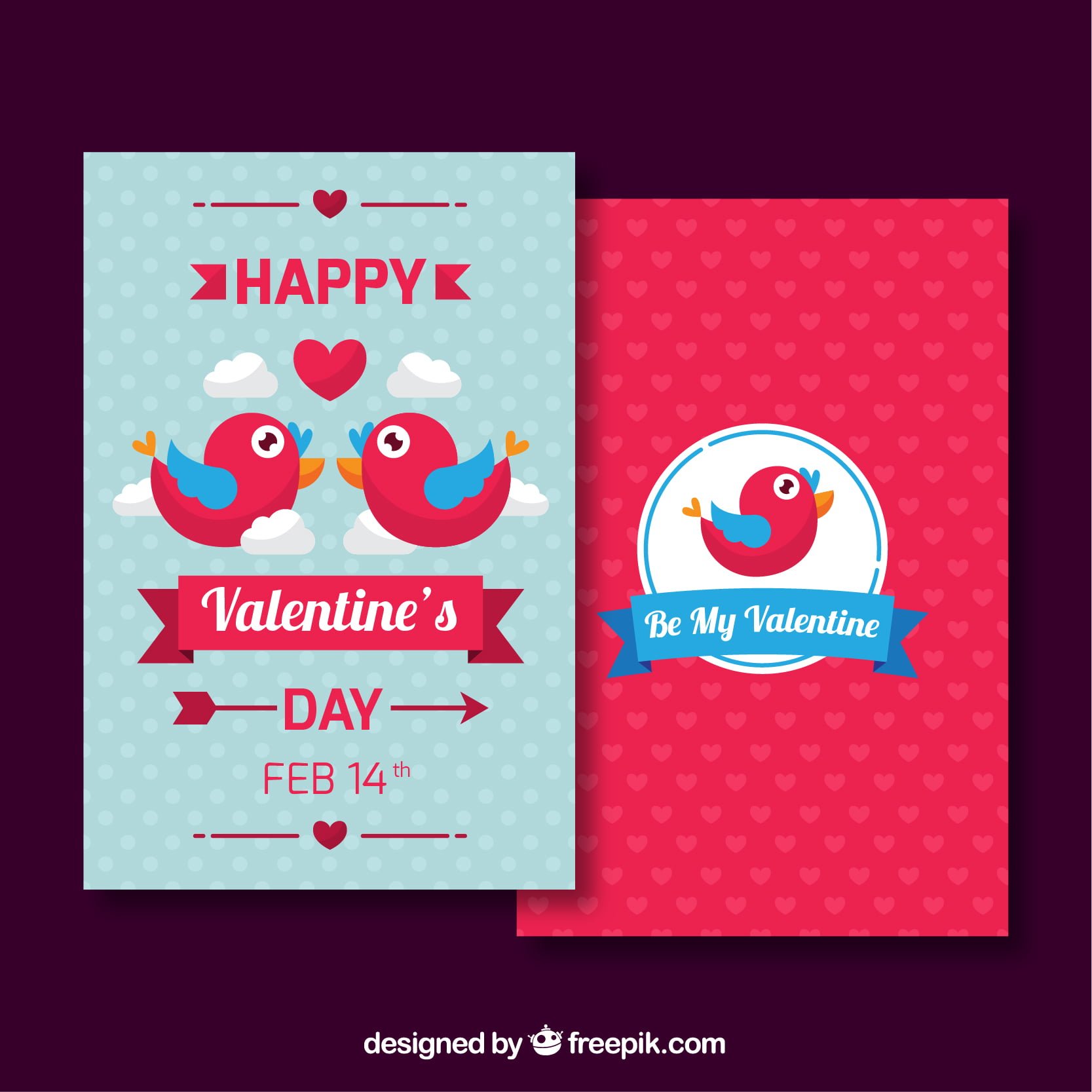 Love congratulations with cute birds