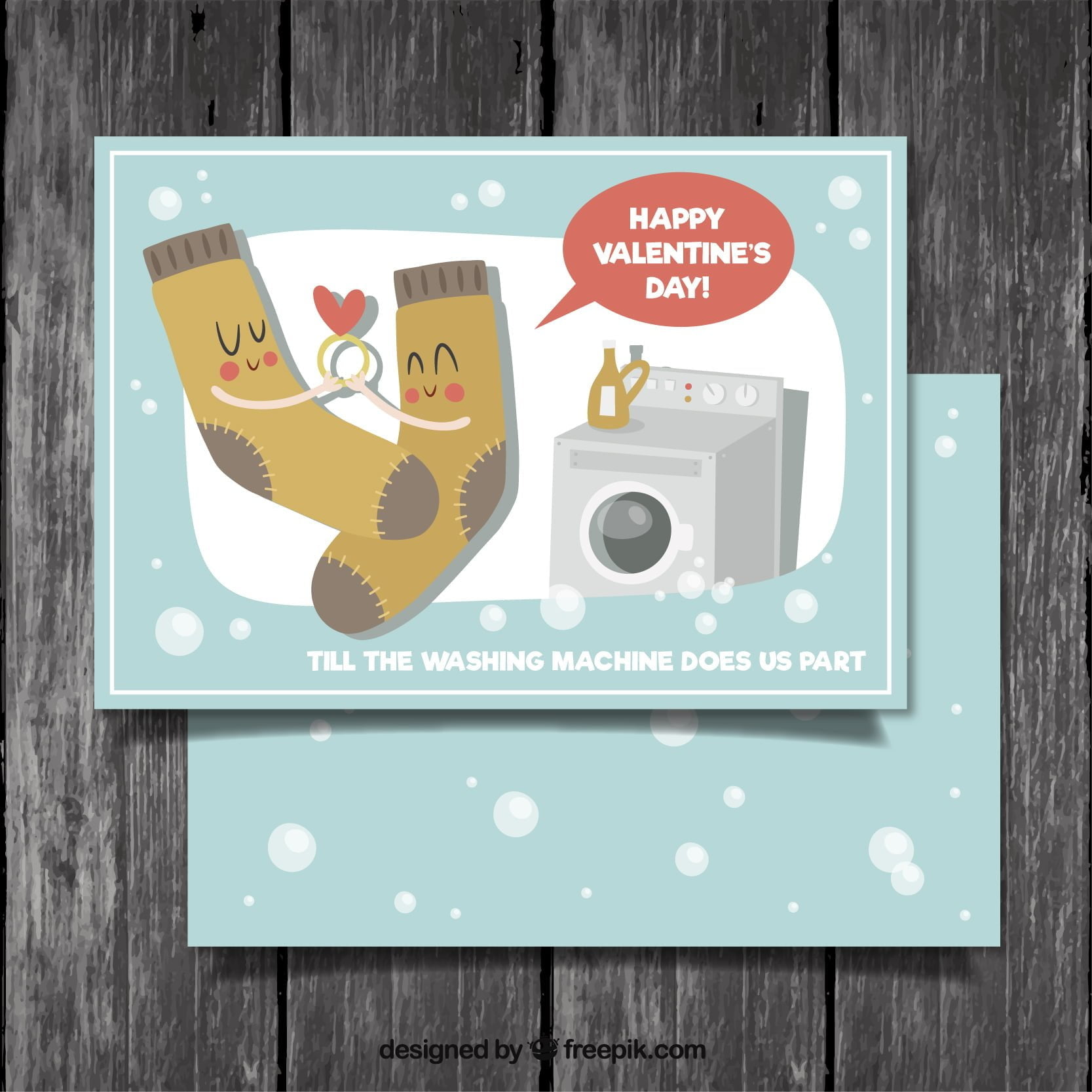 Nice vintage card of socks in love